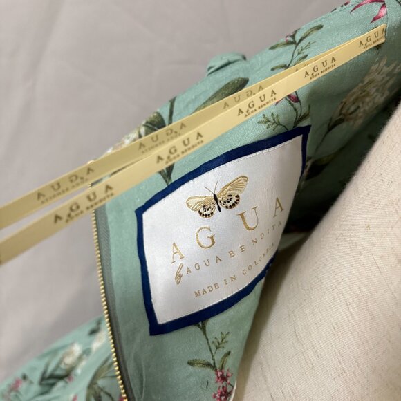 Agua by Agua Bendita  Green layered linen maxi dress with Lima linen embroidery - Picture 11 of 12